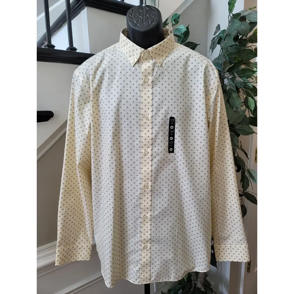 Banana Republic Button Down Shirt Men's Size X-Large Butter Yellow 100% Cotton